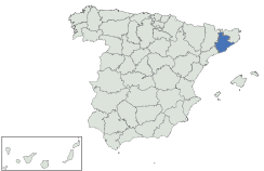 Situación de la provincia de Barcelona