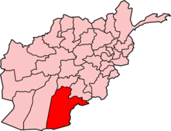 Mapa de la provincia de Kandahar