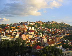 Vista de de las colinas de Antananarivo.