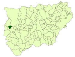 Situación de Arjonilla con respecto a la provincia de Jaén