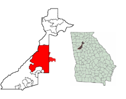 Localización en el Condado de Fulton, en el estado de Georgia