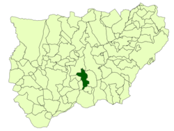 Situación de Bedmar y Garcíez con respecto a la provincia de Jaén