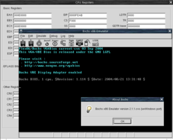 Bochs x86 Emulator 2.1.1.cvs on Linux sshot20040912.png