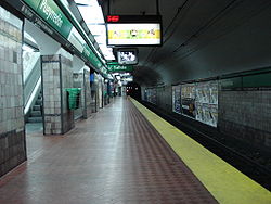 Vista de la estación Pueyrredón de la línea D