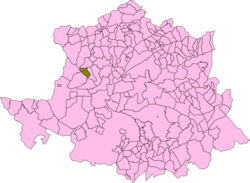 Localización del término municipal de Cachorrilla en su provincia