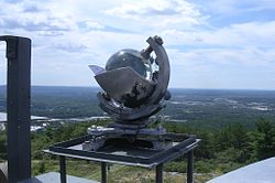 Campbell–Stokes recorder, Blue Hill Meteorological Observatory, Milton MA.jpg