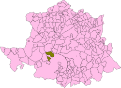 Localización del término municipal de Casar de Cáceres en su provincia