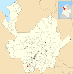 Ubicación de Hispania en Antioquia
