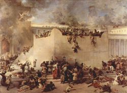 The Second Temple in flames