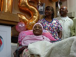 Gertude Baines turns 115.JPG