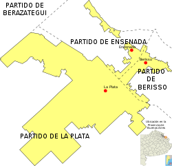 Área urbana del Gran La Plata y las cabeceras de partido incluidas en ella.