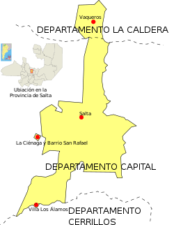 Área urbana del Gran Salta y las localidades incluidas en ella.