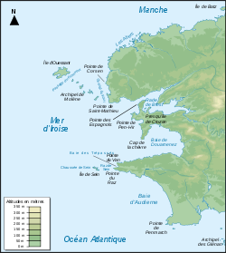 Localización de la isla de Ouessant
