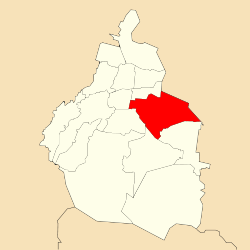 Localización de Iztapalapa en el Distrito Federal (México)