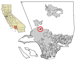 Ubicación de San Fernando en el Condado de Los Ángeles, California