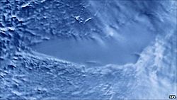 Imagen satelital de la NASA.