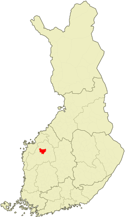 Localización de Lapua en Finlandia
