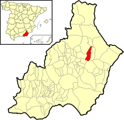 Situación de Arboleas en la provincia de Almería