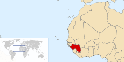 Ubicación de Guinea