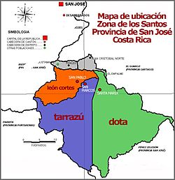 Mapa de la Zona de los Santos