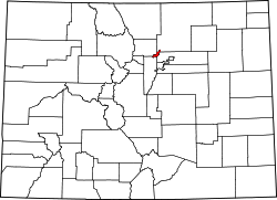 Localización de Broomfield en Colorado