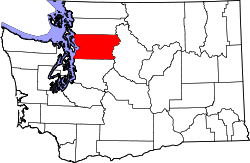 Mapa de Washington con el Condado de Snohomish resaltado