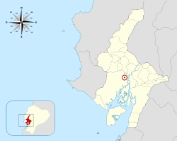 Localización en la provincia de Guayas