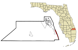 Martin County Florida Incorporated and Unincorporated areas Jupiter Island Highlighted.svg