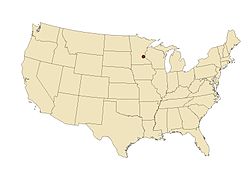Localización de Mineápolis en Estados Unidos.