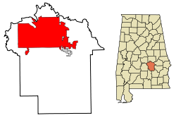 Montgomery County Alabama Incorporated and Unincorporated areas Montgomery Highlighted.svg