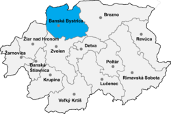 Distrito de Banská Bystrica la Región de Banská Bystrica