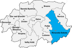Distrito de Rimavská Sobota la Región de Banská Bystrica