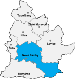 Distrito de Nové Zámky la Región de Nitra