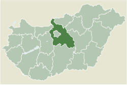 Localización de Pest en Hungría