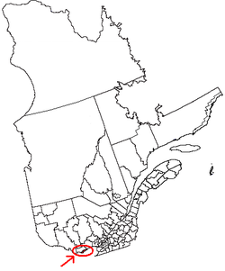 Localización de Gatineau en la provincia del Quebec