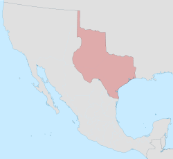 Ubicación de Republica de Texas