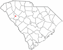 Localización de Greenwood, Carolina del Sur