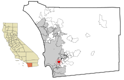 San Diego County California Incorporated and Unincorporated areas Lemon Grove Highlighted.svg