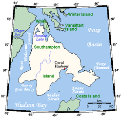 Mapa de Isla Southampton