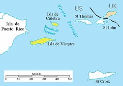 Islas Vírgenes Españolas (en amarillo)