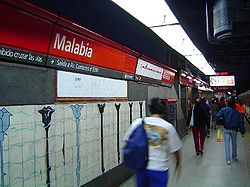 Vista de la estación Malabia de la línea B