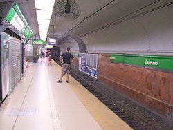 Vista de la estación Palermo de la línea D