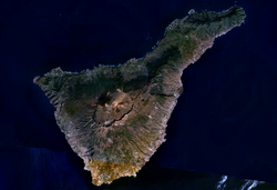 Imagen satélite de la isla de Tenerife