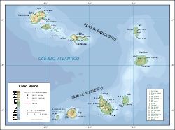 Localización de las islas de Sotavento