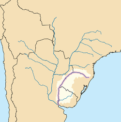 Curso y cuenca del río Uruguay