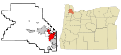 Localización de Beaverton en Nevada