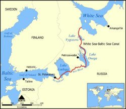 El Vygózero en el canal Mar Blanco-Báltico