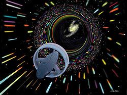 Wormhole travel as envisioned by Les Bossinas for NASA.jpg