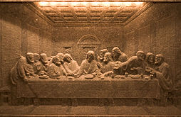 Da Vinci's "The Last Supper", carved in salt