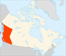 Mapa de Columbia Británica